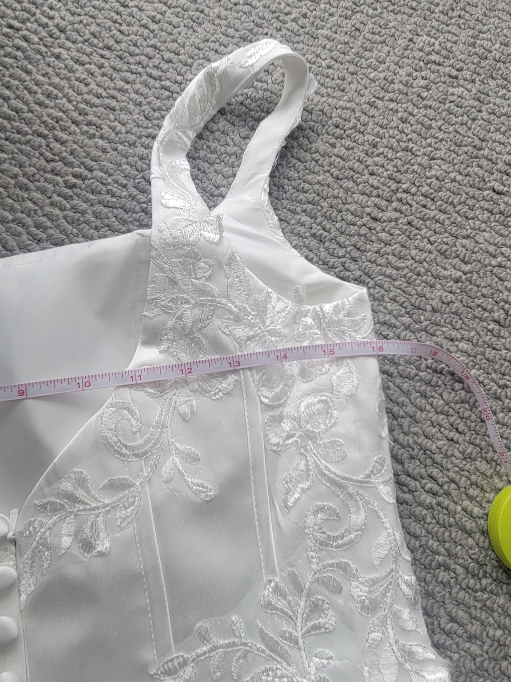White Lace Embroidered Wedding Dress - Picture 5 of 12